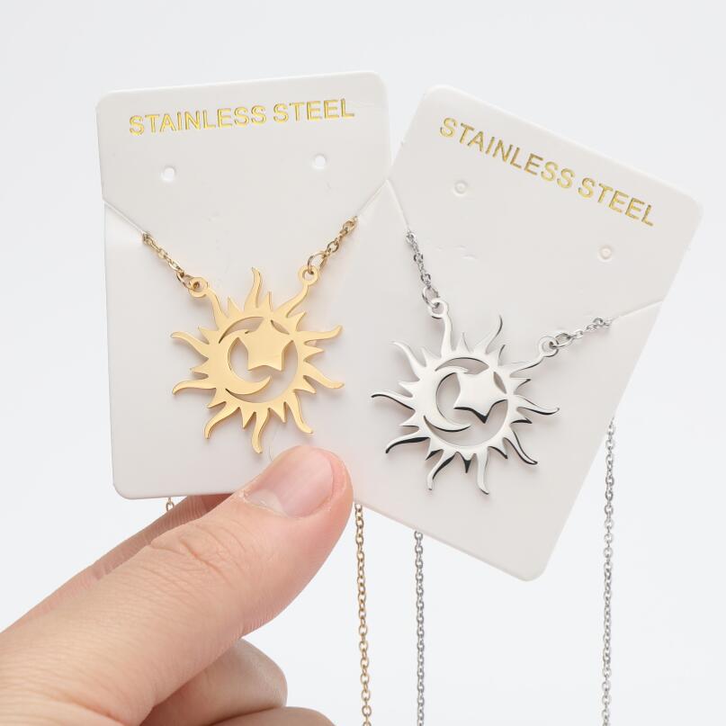 1 Piece Fashion Sun Titanium Steel Plating Necklace_colorza_3
