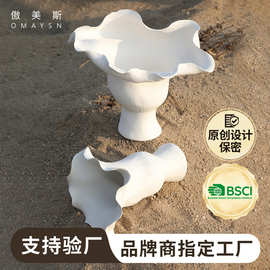 手工陶瓷花瓶傲美斯Omaysn跨境摆件客厅落地家居装饰陶瓷工艺品