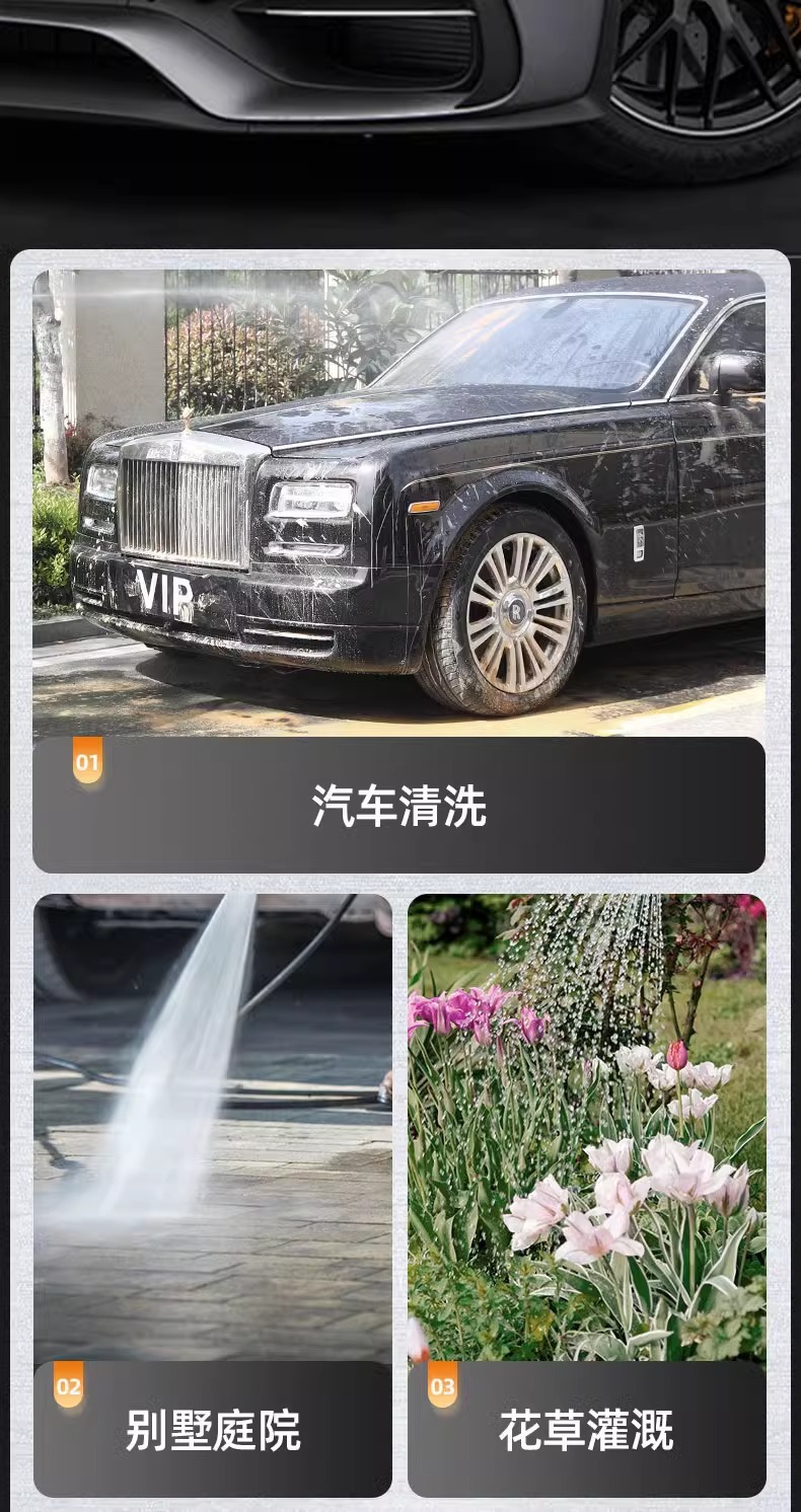 Factory Customized New Household Convenient Wireless Car Washing Machine High-Pressure Lithium Battery Water Pump Brush Car Gun Cleaning Artifact