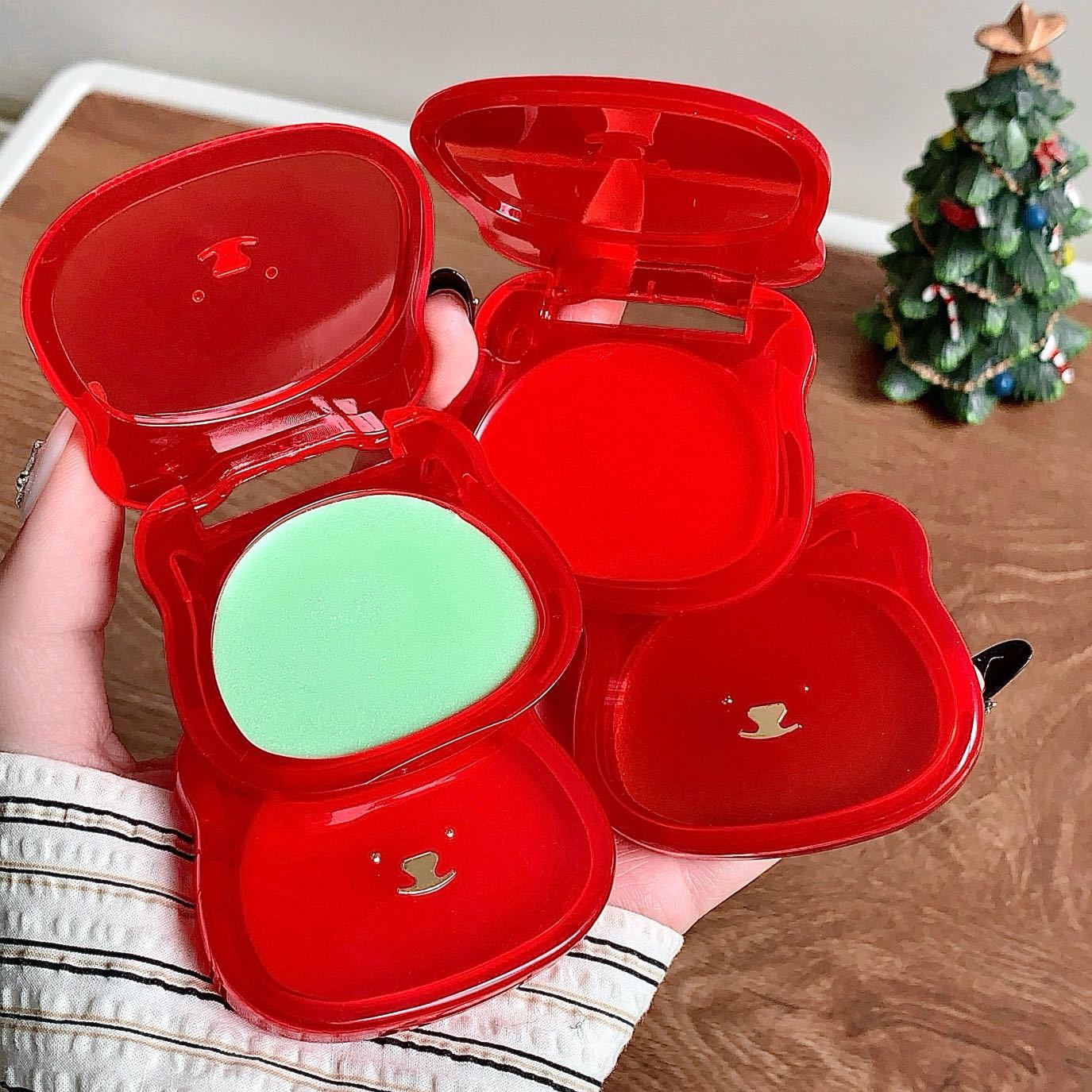 Kakashow Pompa multipropósito Un plato de agua brillante, suave, brillante, maquillaje de blush coreano