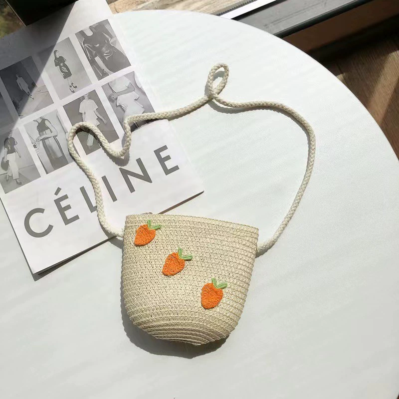 Детская сумка для принцессы, тканый детский ручной цикл сумка handmade, маленькая сумка через плечо с молнией