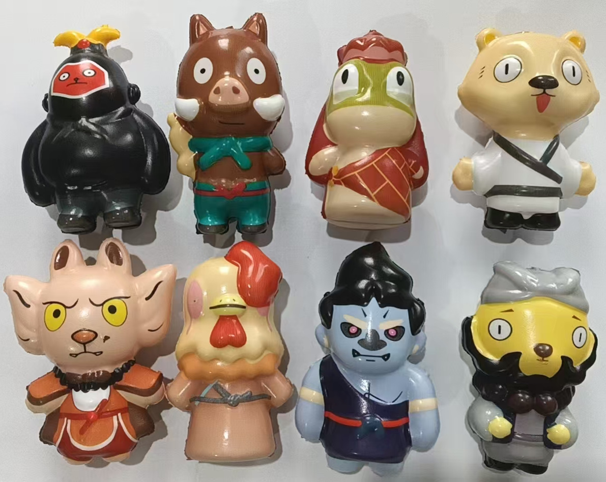 Explosiones de muñecas de llaves de dibujos animados descompresión creativa pellizco juguetes colgantes de estandos de fábrica