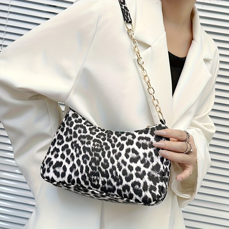 Western Style Sexy Style Leopard Print Armpit Bag for Women 2024 New Autumn and Winter Fashion Handbag Single Shoulder Crossbody Bag Western Style Sexy Style Leopard Print Armpit Bag for Women 2024 New Autumn and Winter Fashion Handbag Single Shoulder Crossbody Bag