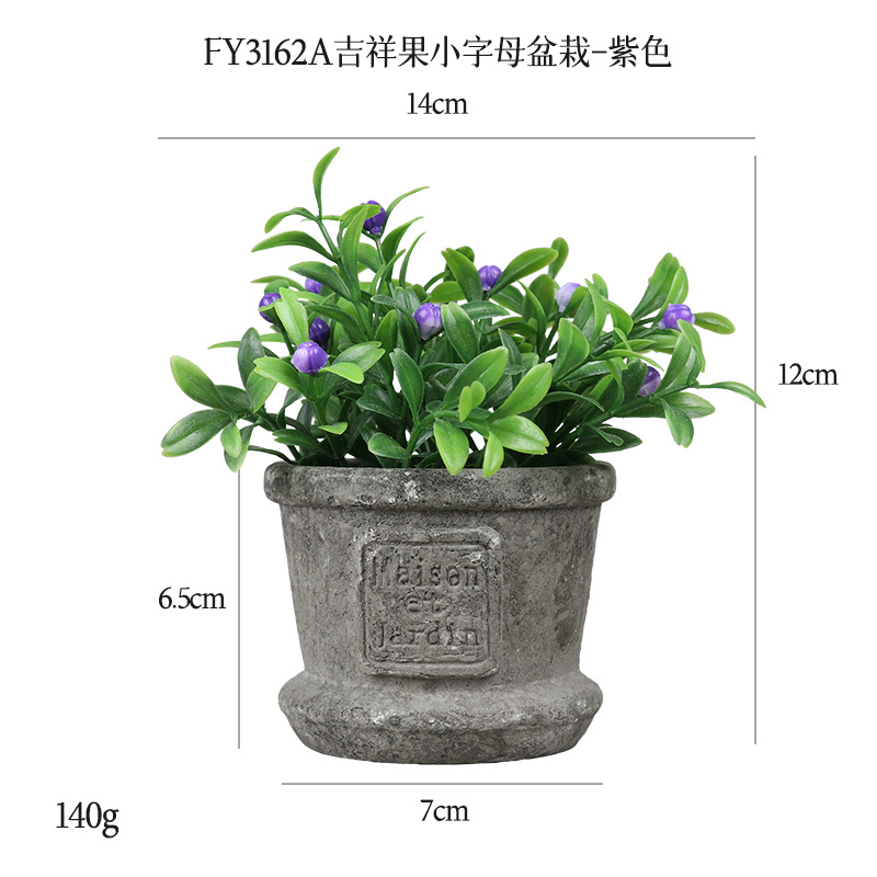 Más de 100 conjuntos de bonsáis artificiales de flores de plástico, plantas en maceta de pulpa de papel retro de gran venta transfronteriza, adornos de flores artificiales, macetas de flores falsas.