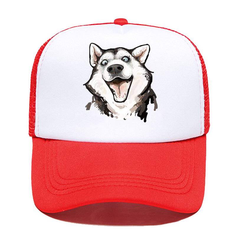 Individual Husky Print Outdoor Recreational Baseball Net Cap For Men And Women All Shade Cap_voghion.com