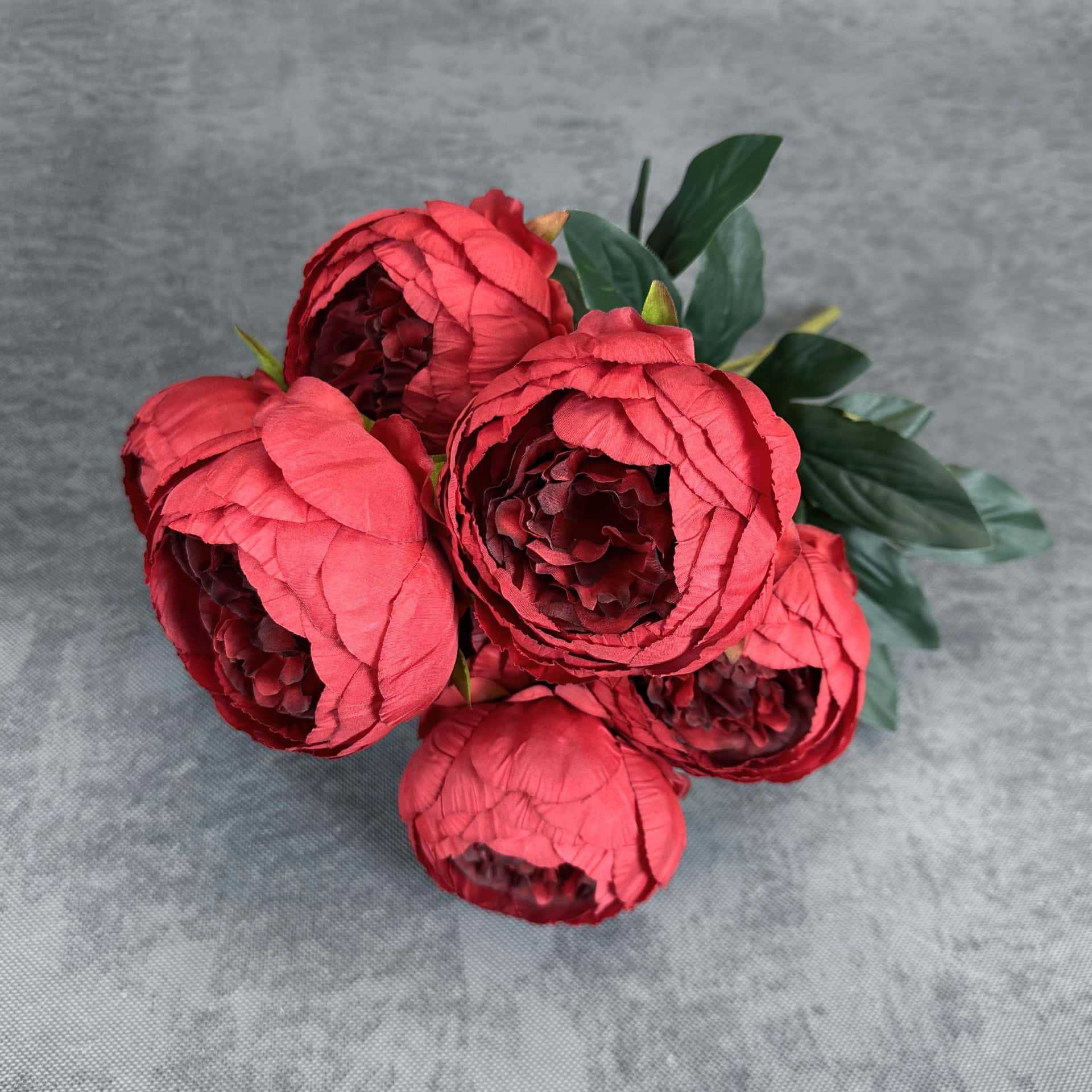 Simulación de 7 flores de peonía decoración de boda decoración de flores de seda hechas a mano transfronterizas adornos de flores falsas al por mayor