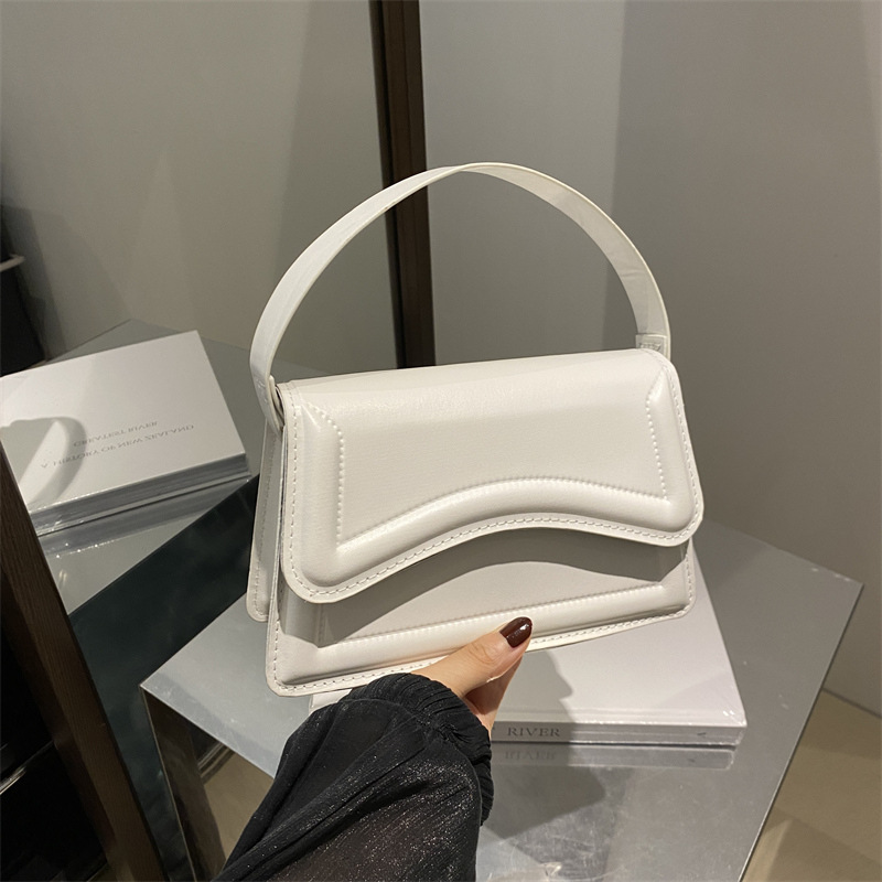 Bolso de color sólido casual de la calle 2024 nuevo bolso de mano casual nuevo bolso cuadrado pequeño simple de moda mujer