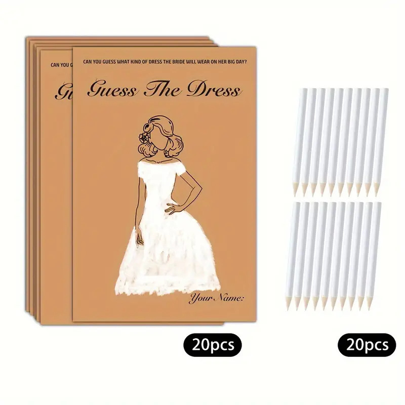 Temu new in stock new bridal shower guess dress suit hand-painted wedding card kraft paper wish card