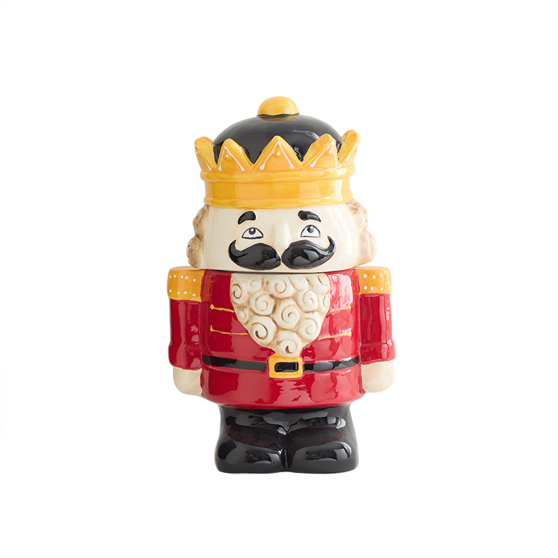 Decoraciones navideñas viejos dulces de cerámica de barras de cerámica de hotel de recepción decoraciones de mesa de vacaciones atmósfera de diseño props