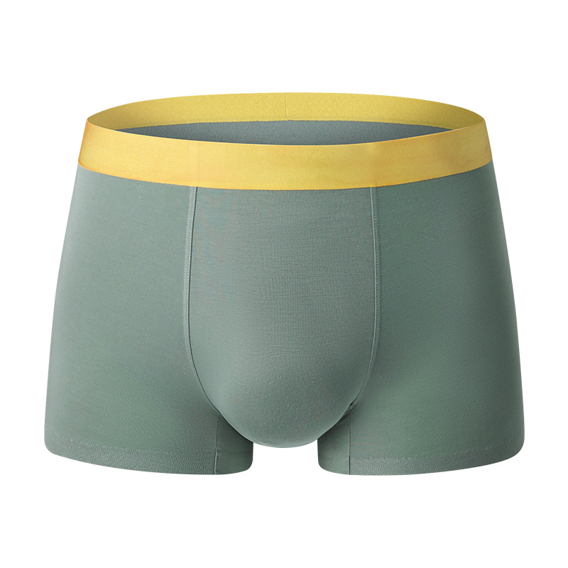 Pantalones de moda de color contrastante, delgadas y sin marcas de cintura media, pantalones de pierna suaves y cómodas, pantalones de entrepierna transpirables para hombres.