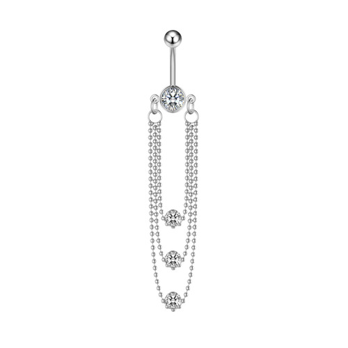European and American Cross-border Supply Source Simple Multiple Fringe Stainless Steel Navel Ring Body Piercing Accessory Manufacturer