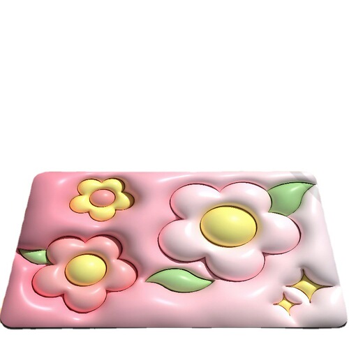 Expansive carpet imitation diatom mud absorbent floor mat strawberry household bathroom soft mat non-slip quick-drying foot mat manufacturer wholesale