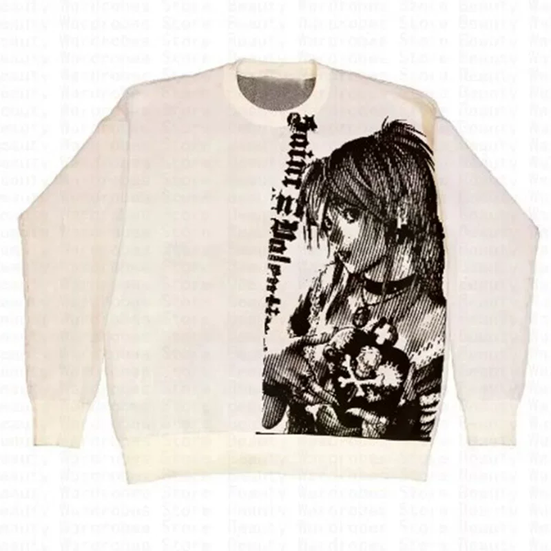 Knitted cartoon sweater, Gothic