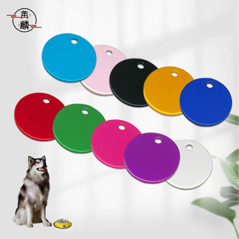Трансграничные круглые собаки металлические домашние животные идентификационные знаки алюминиевые аксессуары для кошек