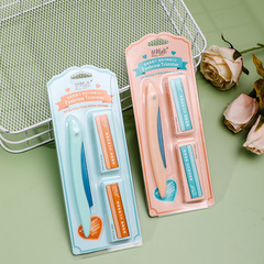 Beitingna foldable stainless steel eyebrow razor set with 10 blades, portable and durable eyebrow razor