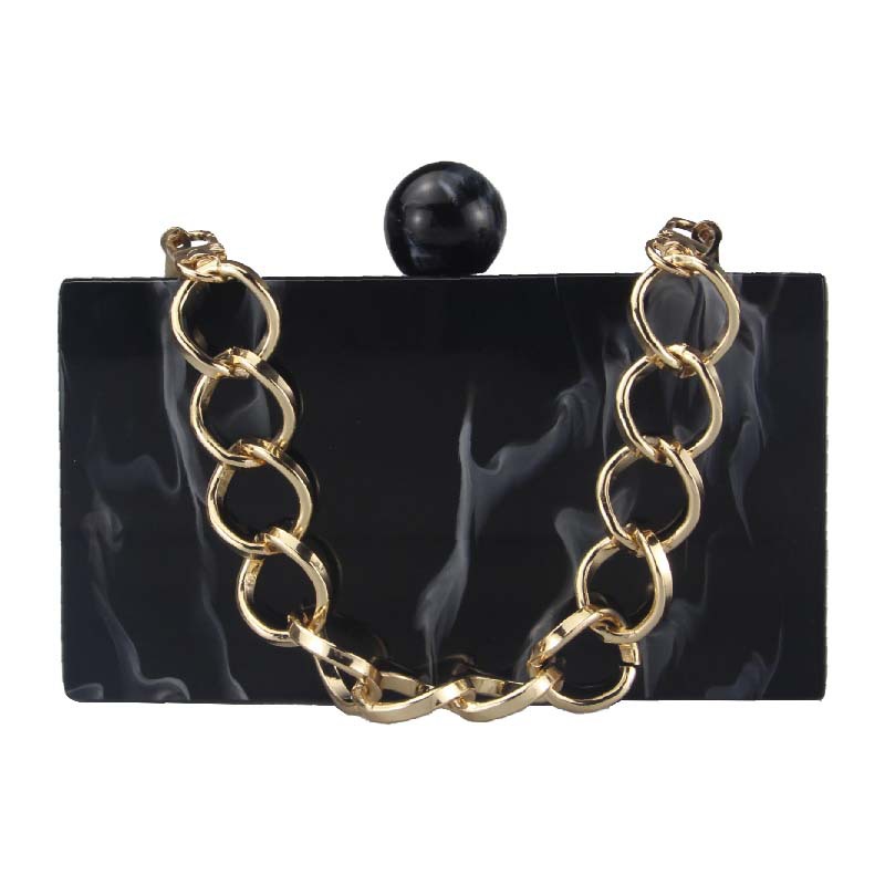 330g Weight Cotton Lining Material Clasp Frame Closure Type Chain Strap Type Shoulder Bag, Clutch Bag, Evening Bag Bags Type Party Occasion Acrylic Material Marble Pattern All Seasons Season Women's Gender Vintage Style Style Square Shape Sky Blue, White, Yellow Color Sky Blue White Yellow Arylic Marble Square Evening Bags 1