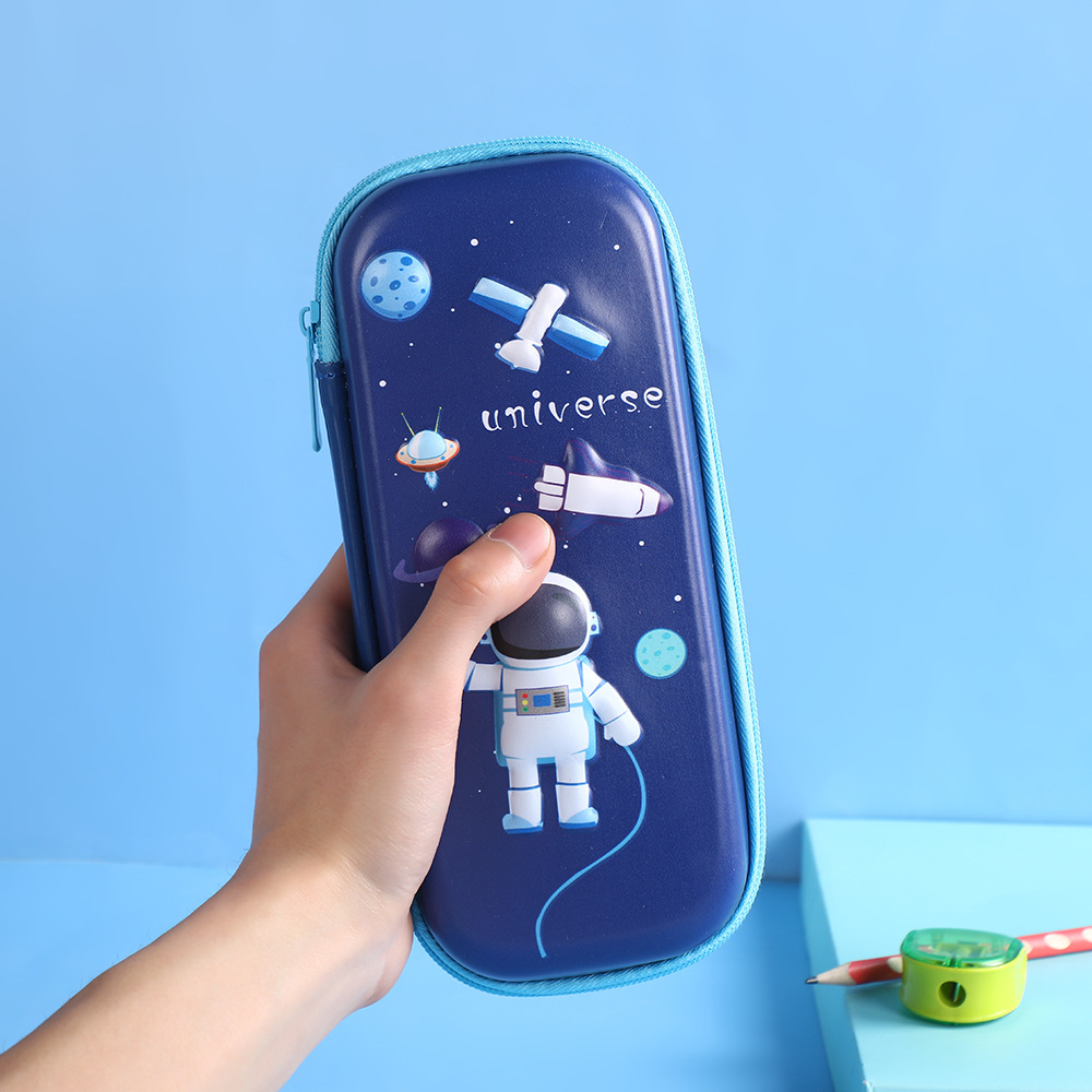 Caja de papelería de dibujos animados, niños lindos, estudiantes, niños y niñas, bolsa de papelería, caja de lápices de gran capacidad, bolsa de lápices tridimensional al por mayor