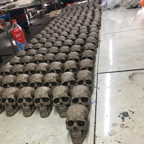 Miniature Simulation Skull Model Toy Accessory Halloween Prop Skeleton Head Ornament