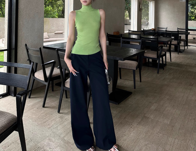 预售老钱|拉夫美学 极简复古卡其裤休闲裤宽松直筒裤女|undefined