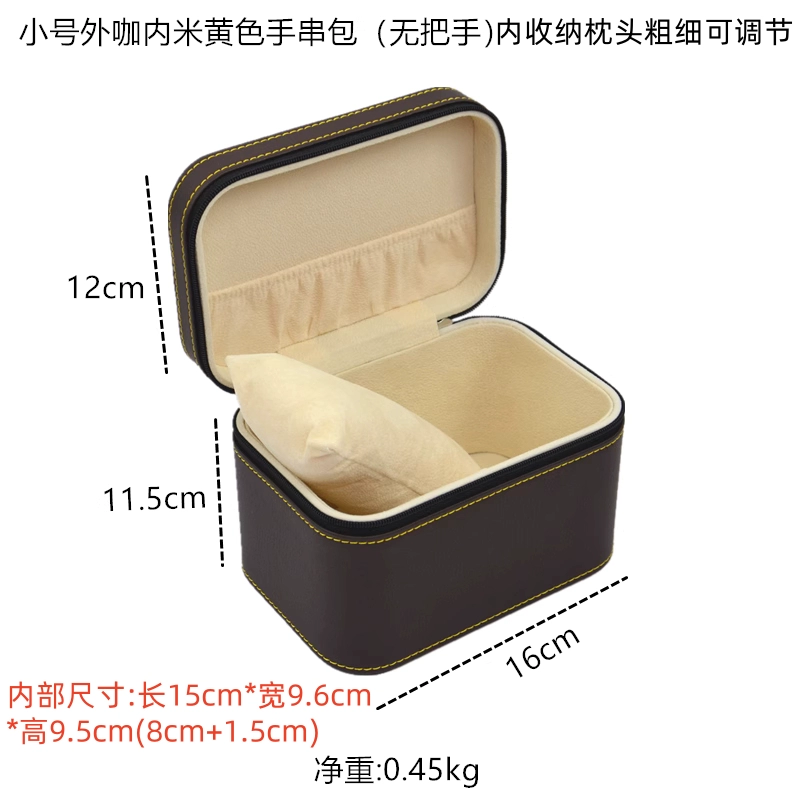 Emerald bracelet walnut, watch, storage system with zipper, stand, gift box, gold and silver