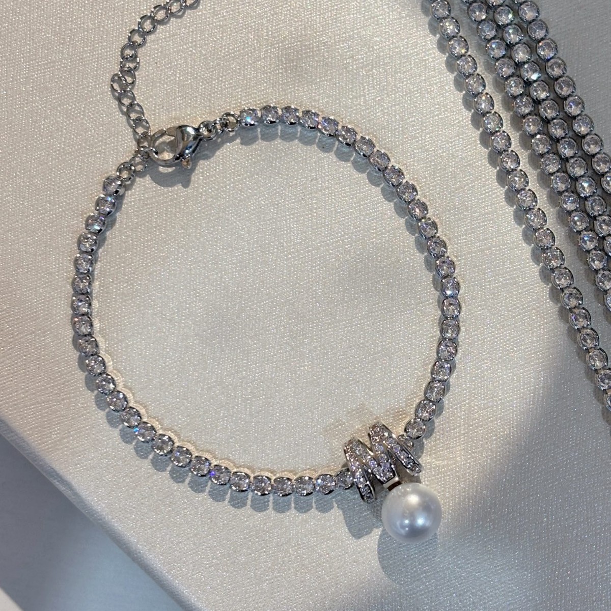 New natural pearl waistline pendant bracelet for women, light luxury niche high-end fashion, versatile everyday jewelry
