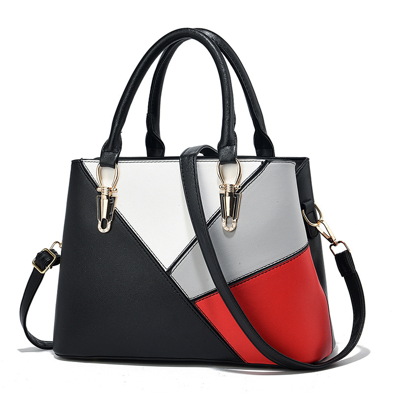 Bolso de Mujer de Gran Capacidad, Estilo Color Block, Nuevo Modelo 2025, Fabricante de Taizhou, Éxito de Ventas en Comercio Exterior Transfronterizo
