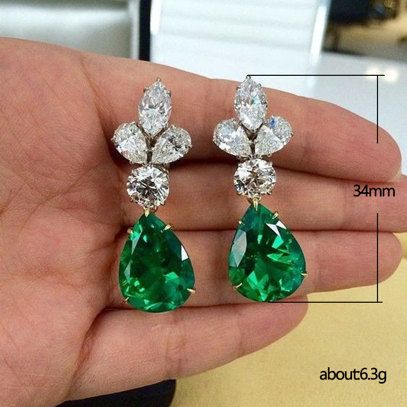 Fashion Clover Flower Aaa Zircon Copper Earrings Exquisite Bridal Earrings display picture 1