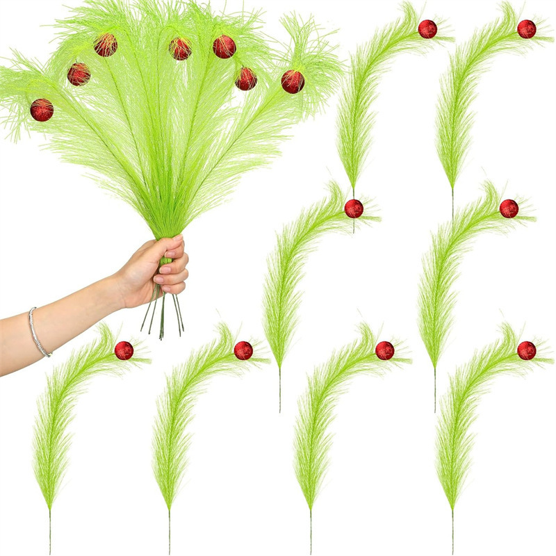 Cross-Border Christmas Tree Branch Elf Decorations Furry Green Furry Monster Series Craft Decorations Source Wholesale Cross-Border Christmas Tree Branch Elf Decorations Furry Green Furry Monster Series Craft Decorations Source Wholesale