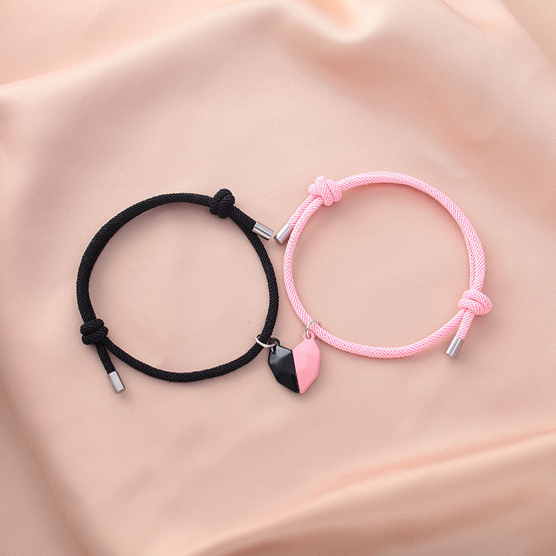 Fashion New Alloy Heart-shape Magnet Couple Bracelets display picture 3