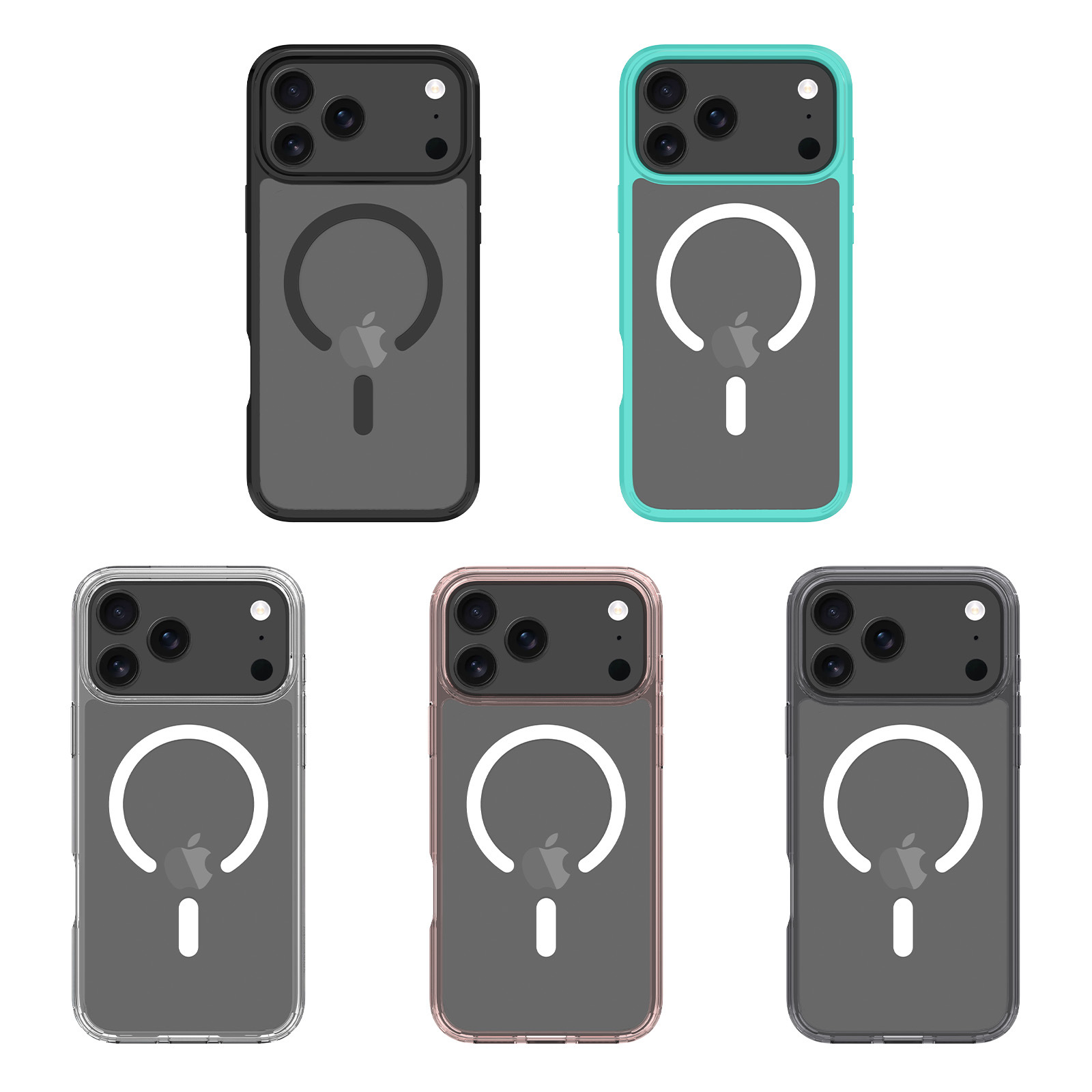 Aplicable iphone17Promax funda protectora de manzana MagSafe magnética de cáscara dura transparente acrílica