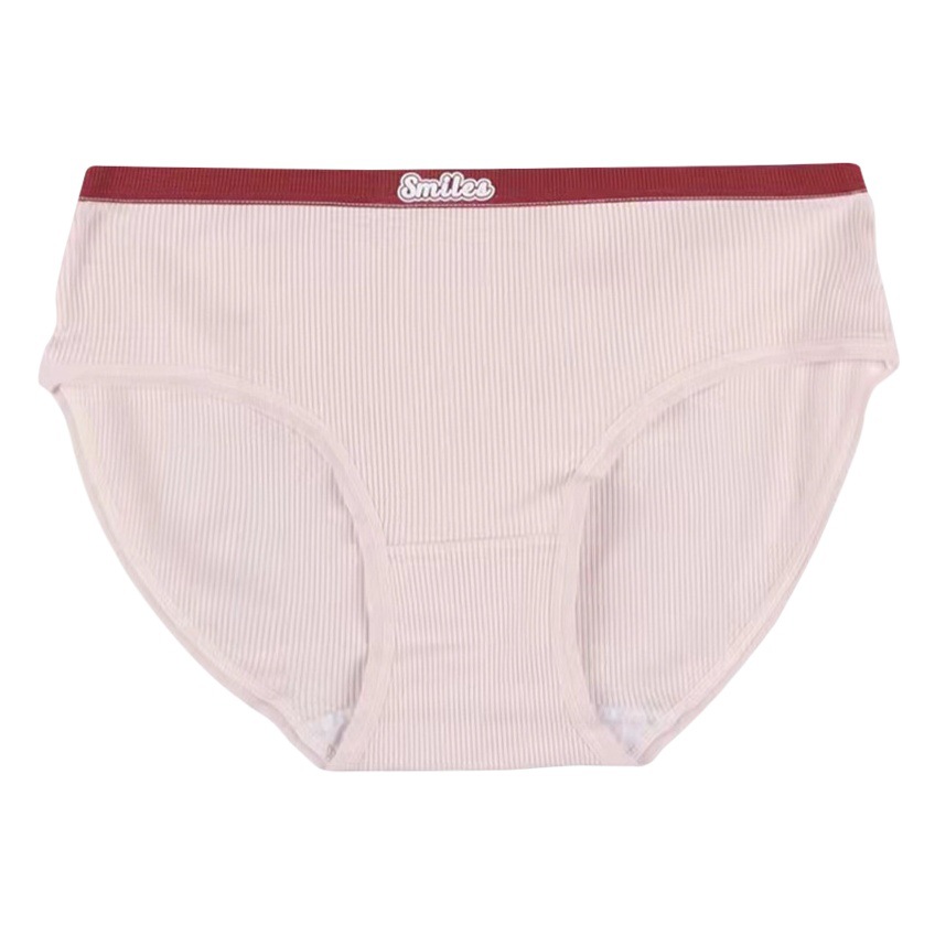 ''Ins estilo cómodo chica ropa interior suave fresco simple Mediados de cintura letra costilla verano estudiante partido briefs