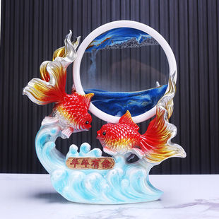 More than a year of quicksand painting living room ornaments goldfish TV cabinet wine cabinet decorations moving housewarming new house gifts