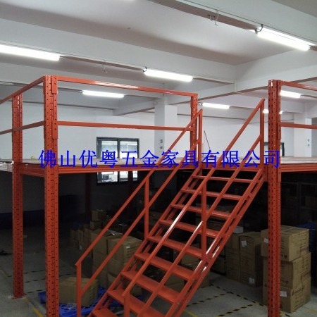 广州组装二层阁楼式货架库房仓储货架可拆卸加厚阁楼平台厂家批发