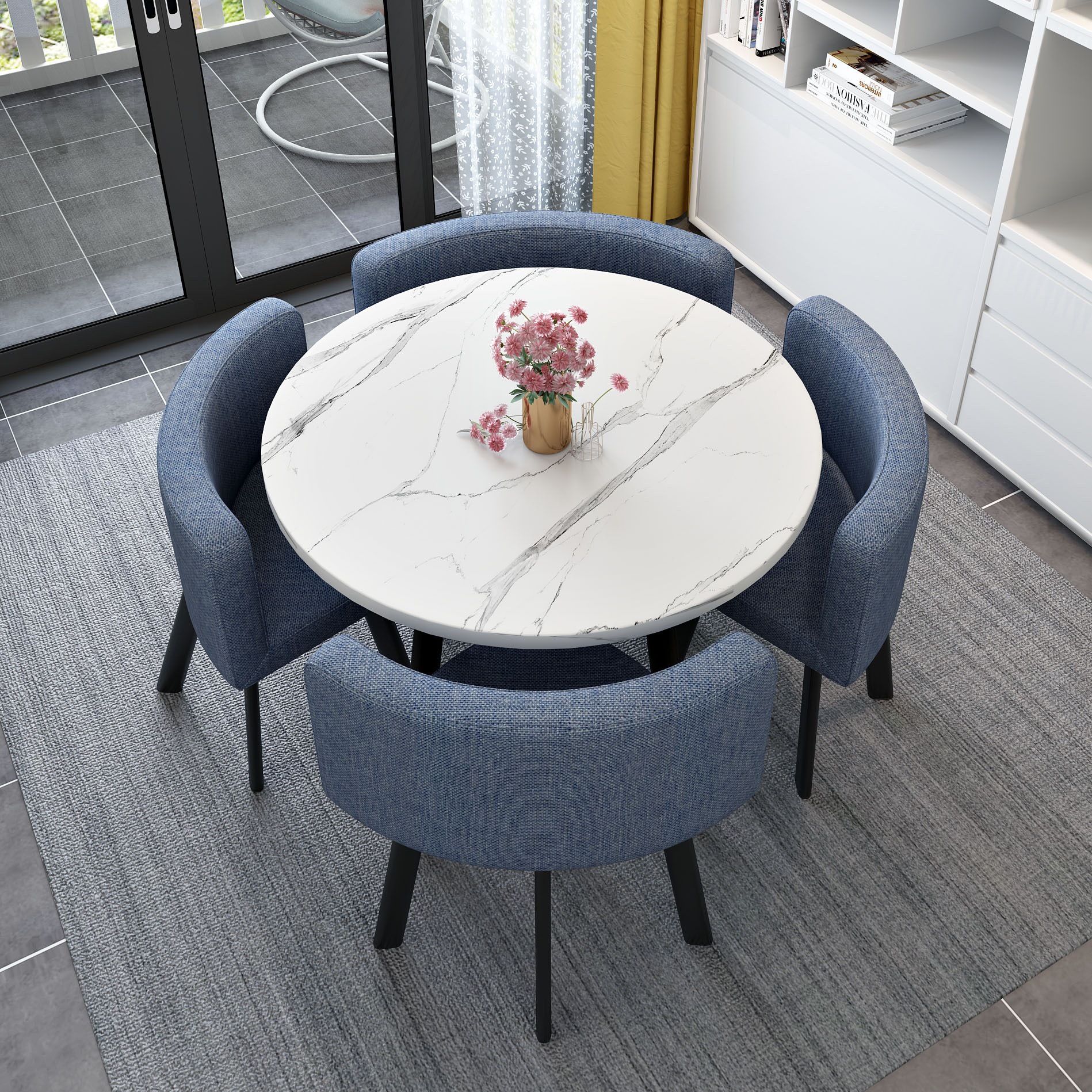 Mesa de comedor disponible para uso doméstico, apartamento pequeño, mesa de comedor, tienda, mesa de negociación, mesa y silla, mesa redonda de recepción
