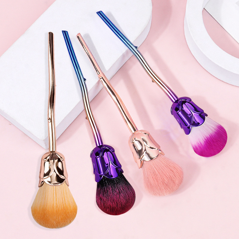 Sola Rosa cepillo suelto rubor cepillo suave pelo portátil multifuncional maquillaje cepillo de alta gama herramientas de belleza