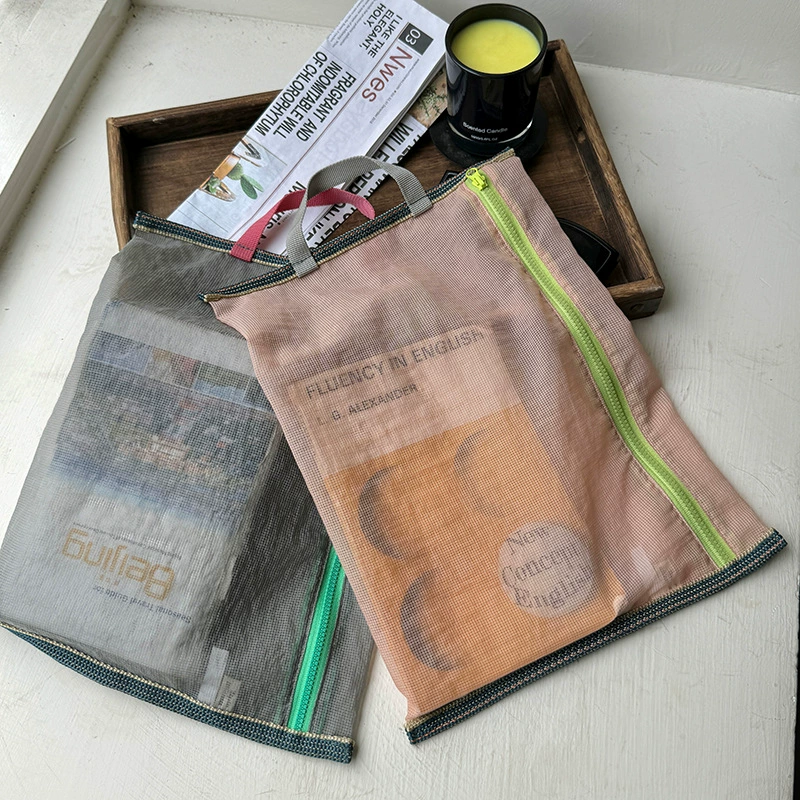 Трансграничная сетка сумка для хранения Тонкий портативный пакет для путешествий Косметика сумка для хранения студенческих документов сумка