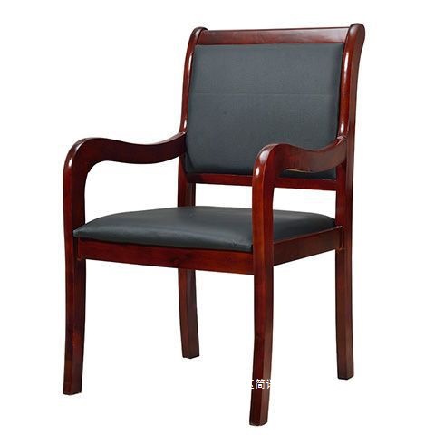 Fábrica directa silla de oficina de madera sólida silla de conferencias silla de madera silla de ajedrez silla de cuero cuatro patas mahjong