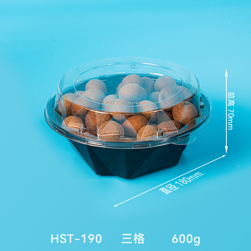 Caja de corte de fruta desechable sellada caja de corte de fruta fresca con tapa plato de ensalada de fruta