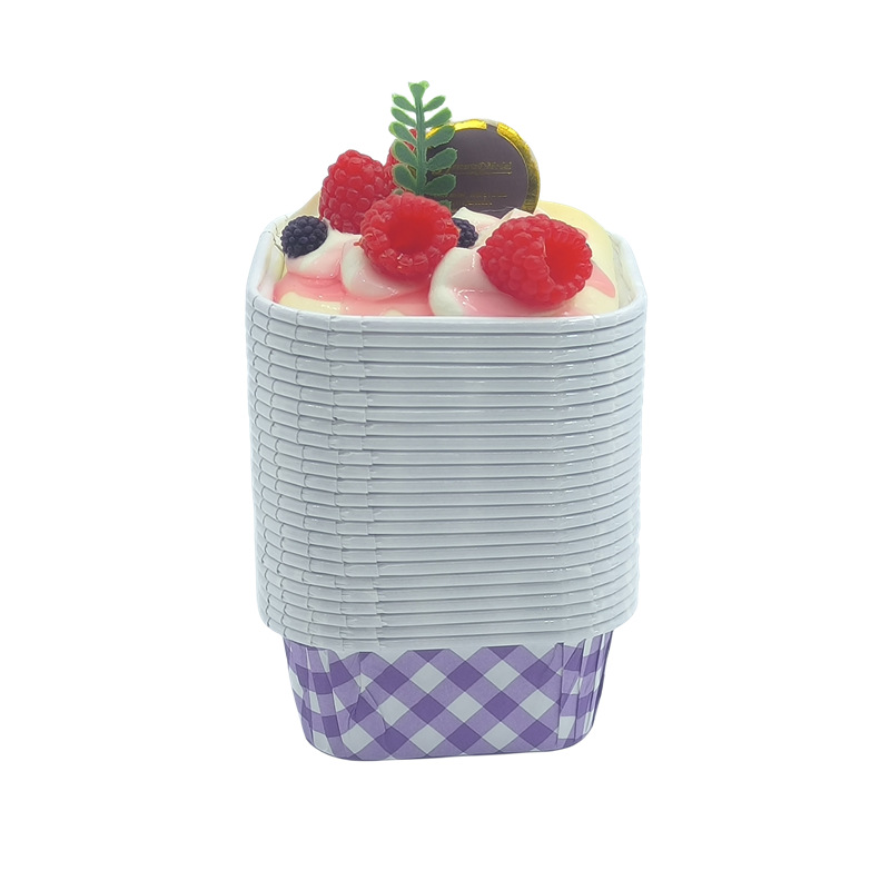 Simple Style Lattice Coated Paper Bakeware Cake Stand display picture 7