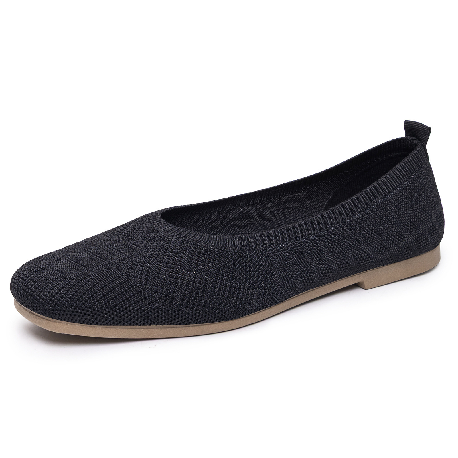 Zapatos de mujer comercio exterior transfronterizo zapatos de mujer tejidos transpirables zapatos de sola suave no cansados zapatos planos zapatos casuales cuadrados