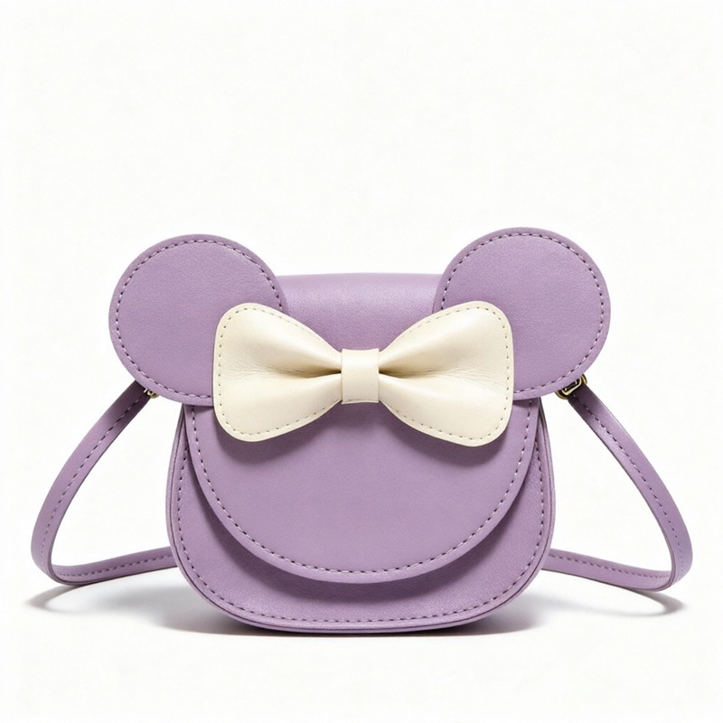Nuevo modelo 2026, bolso infantil con lazo, bolso cruzado de moda para niñas, mini bolso para bebé, venta al por mayor en stock