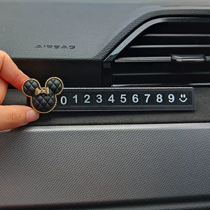 Car number plate mobile phone network red creative alloy car decoration parking plate car decoration supplies