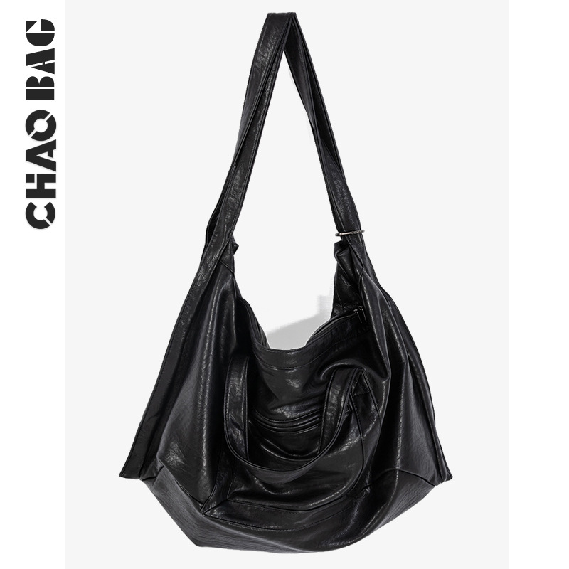 韩国ins风小众潮牌男包皮质大包多功能单肩斜挎包街头潮流手提包