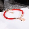 Golden one bead bracelet contains rose, red rope bracelet, birthday charm, lightening hair dye, accessory, South Korea, for luck