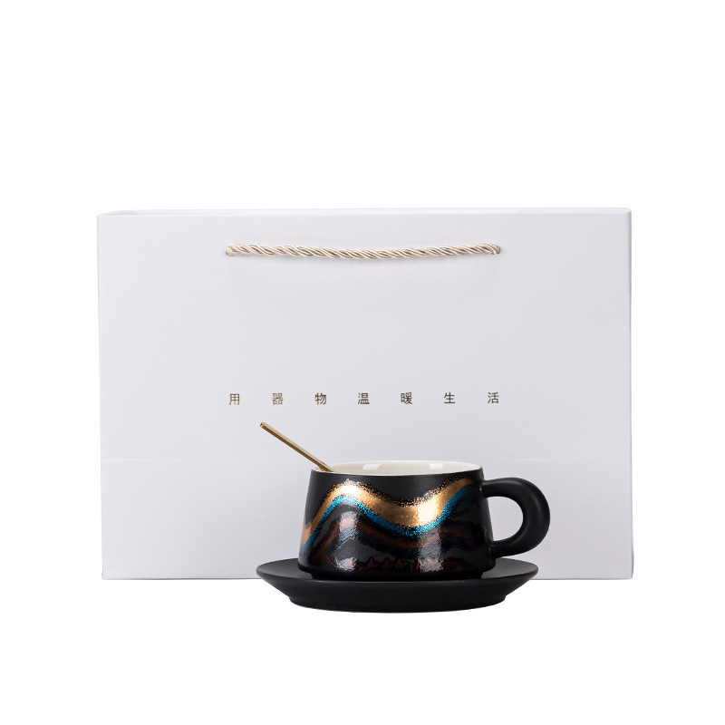 高颜值情侣对杯陶瓷咖啡杯杯碟套装马克杯茶杯咖啡杯个人杯伴手礼|undefined