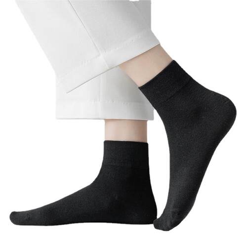 Spring and summer socks women's mid-calf socks thin ins trendy socks solid color cotton bottom sweat-absorbent breathable mesh casual sports socks