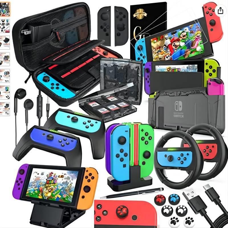 Interruptor de la consola de juegos bolsa de almacenamiento NS mango cubierta protectora consola de juegos caja de almacenamiento bolso accesorios traje grande grupos