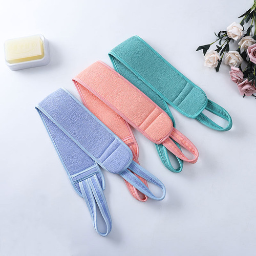 Bath Scrubber Set Three-Piece Home Set Adult Men and Women Strong Detergent Double-Sided Bath Scrubber Back Straps Back Scrubber 
