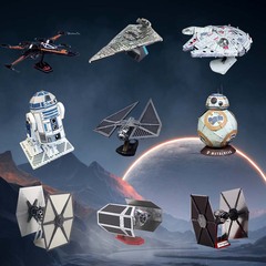 鋼魔像批發星球戰爭彩色系列 愛拼金屬拼圖 3D免膠立體手工DIY拼
