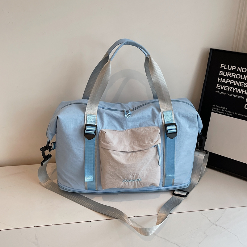 Bolsas de viaje al por mayor estilo empalme contraste de alto valor de equipaje expansión de gran capacidad bolsas de yoga deportivas bolsas